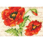 (image for) Mini Poppy Pair Counted Cross Stitch Kit